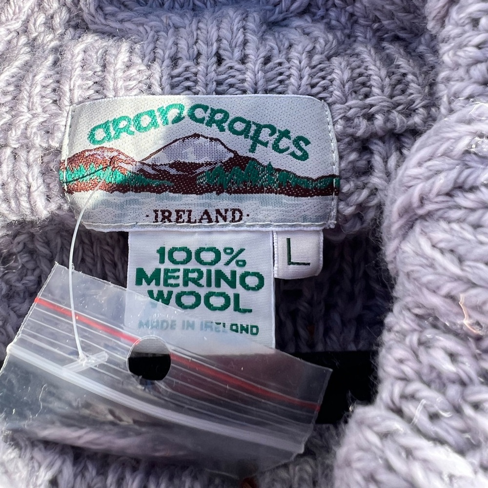NWT Aran Crafts 100% Merino Wool Sweater - Picture 4 of 4